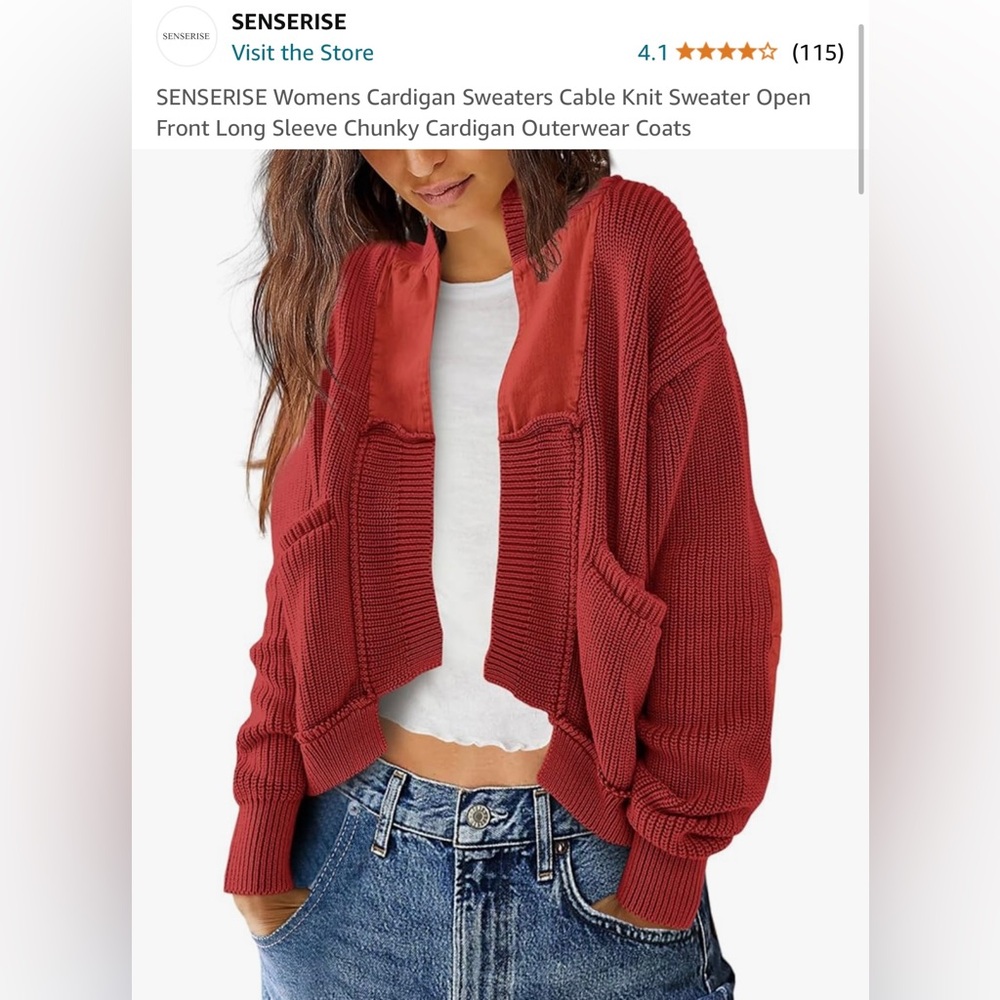 Senserise red sweater